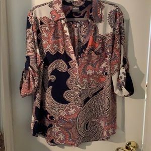 New York & Company Paisley Blouse.